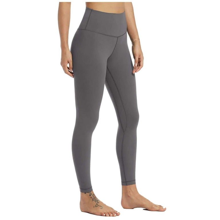 RYRJJ Women's High Waisted Compression Leggings Solid Butt Lifting