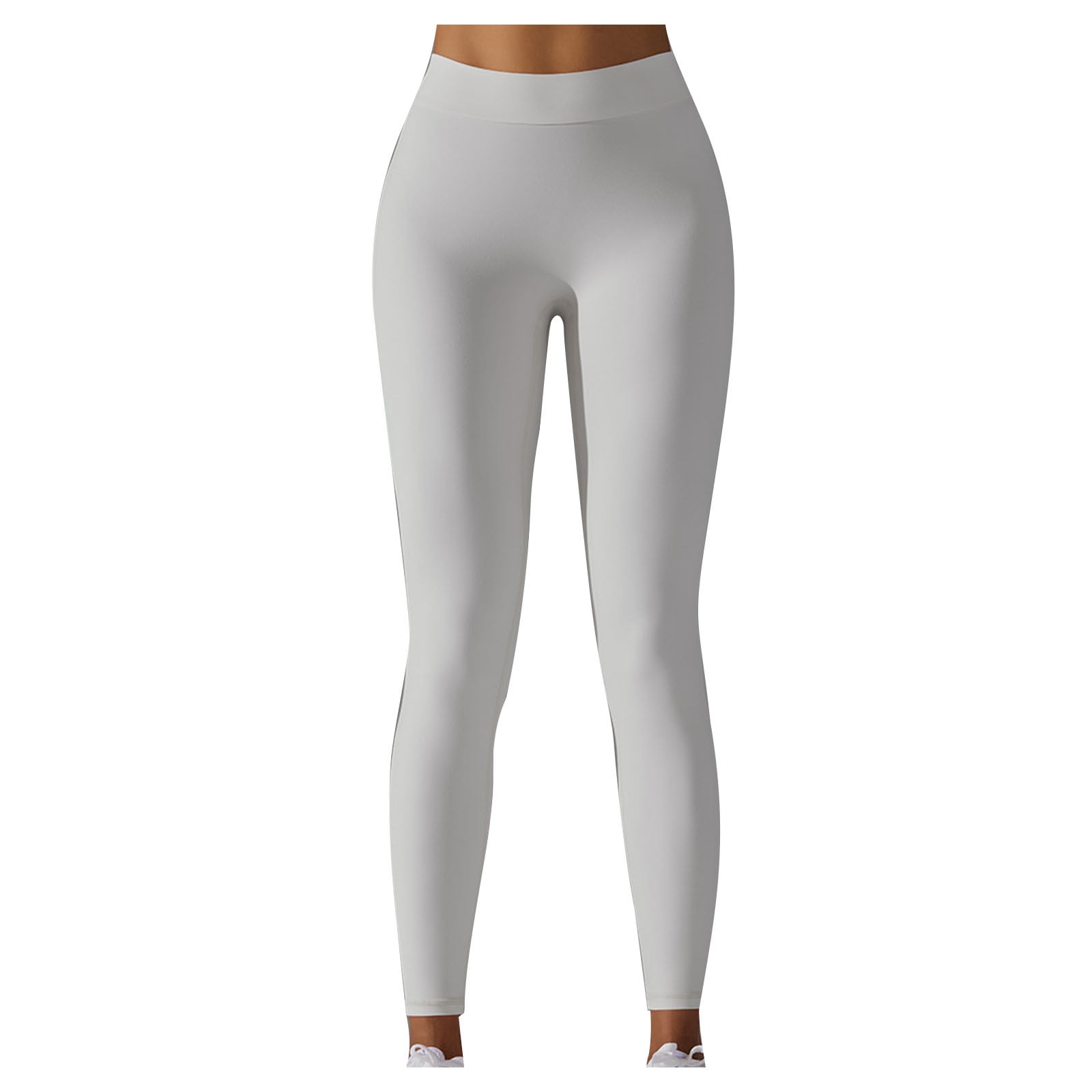 RYRJJ Women's Leggings High Waisted Yoga Pants Seamless Butt Lifting  Compression Activewear Workout Gym Legging Pant(White,XL)