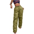 thumbnail image 1 of RYRJJ Women's Lightweight Puffy Pants Winter Warm Insulated Puffer Quilted Pants for Hiking Snow Ski Elastic Waisted Loose Trousers(Green,S), 1 of 6