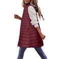 thumbnail image 1 of RYRJJ Women's Long Puffer Vest Jacket Sleveless Full Zipper Down Coats Plus Size Winter Warm Qulited Vest Outwear with Pockets, 1 of 5