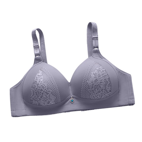 RYRJJ Women's Minimizer Bras Comfort Adjustable Strap Wirefree Full Coverage Large Bust Non-Padded Bra Floral Lace Everyday T-Shirt Bras