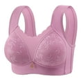 thumbnail image 1 of RYRJJ Women's Minimizer Bras Comfort Cushion Strap Wirefree Full Coverage Large Bust Non-Padded Bra Lace Push Up T-Shirt Bra, 1 of 5