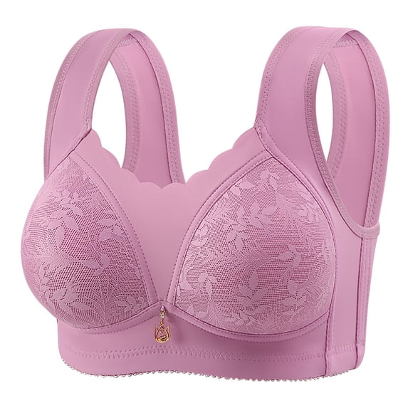 RYRJJ Women's Minimizer Bras Comfort Cushion Strap Wirefree Full Coverage Large Bust Non-Padded Bra Lace Push Up T-Shirt Bra