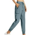 thumbnail image 1 of RYRJJ Women's Nylon Quick Drying Hiking Pants For Sports Fitness Leisure Drawstring Workwear Jogging Pants(z-Light Blue,XXL), 1 of 7