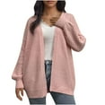thumbnail image 1 of RYRJJ Women's Oversized Cardigan Casual Long Sleeve Open Front Drop Shoulder Fall Fashion Sweaters Coat Knit Outerwear(Pink,XXXXL), 1 of 1