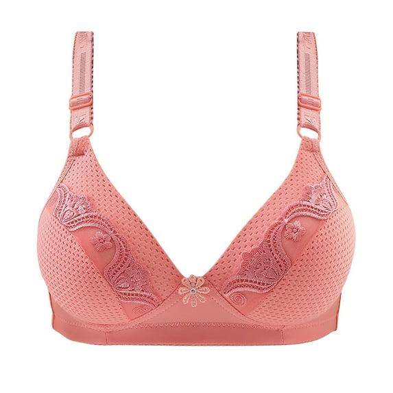 RYRJJ Women's Push Up Wireless Bra Shaping Lifting Bras for Women No Underwire Comfortable Full Figure Wire Free Cotton Everyday Sleep Bra(Hot Pink,S)