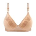 thumbnail image 1 of RYRJJ Women's Push Up Wireless Bra Shaping Lifting Bras for Women No Underwire Comfortable Full Figure Wire Free Cotton Everyday Sleep Bra(Beige,M), 1 of 3