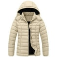 thumbnail image 1 of RYRJJ Women's Quilted Down Coat Winter Warm Thicken with Detachable Hood Windproof Winter Puffer Jacket Outwear(Beige,S), 1 of 9