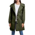 thumbnail image 1 of RYRJJ Women's Rain Jacket Plus Size Long Raincoat Lightweight Hooded Windbreaker Waterproof Jackets with Pockets, 1 of 6