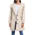 thumbnail image 1 of RYRJJ Women's Rain Jacket Plus Size Long Raincoat Lightweight Hooded Windbreaker Waterproof Jackets with Pockets, 1 of 6