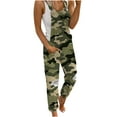 thumbnail image 1 of RYRJJ Women's Ripped Denim Bib Overalls Adjustable Straps Pockets Jean Rompers Casual Distressed Jeans Slim Jumpsuits(Green,4XL), 1 of 6