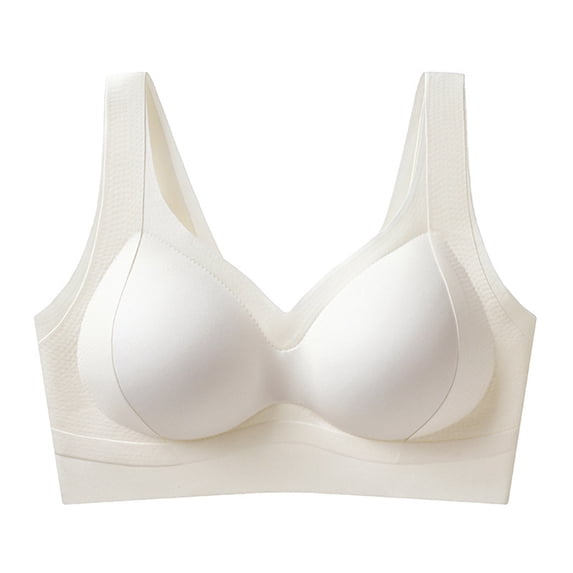 RYRJJ Women's Shaping Minimizer Bras Full Coverage Wireless Padded Adjustable Bralette Seamless Back Smoothing Everyday Bra