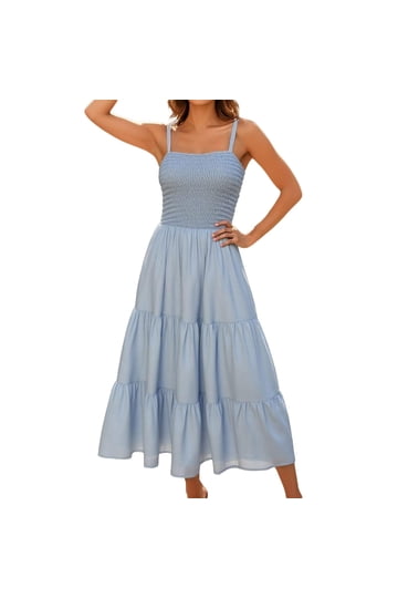 cheap long light blue dresses Odette Light Blue Long Sleeve Formal Maxi Dress - US 6