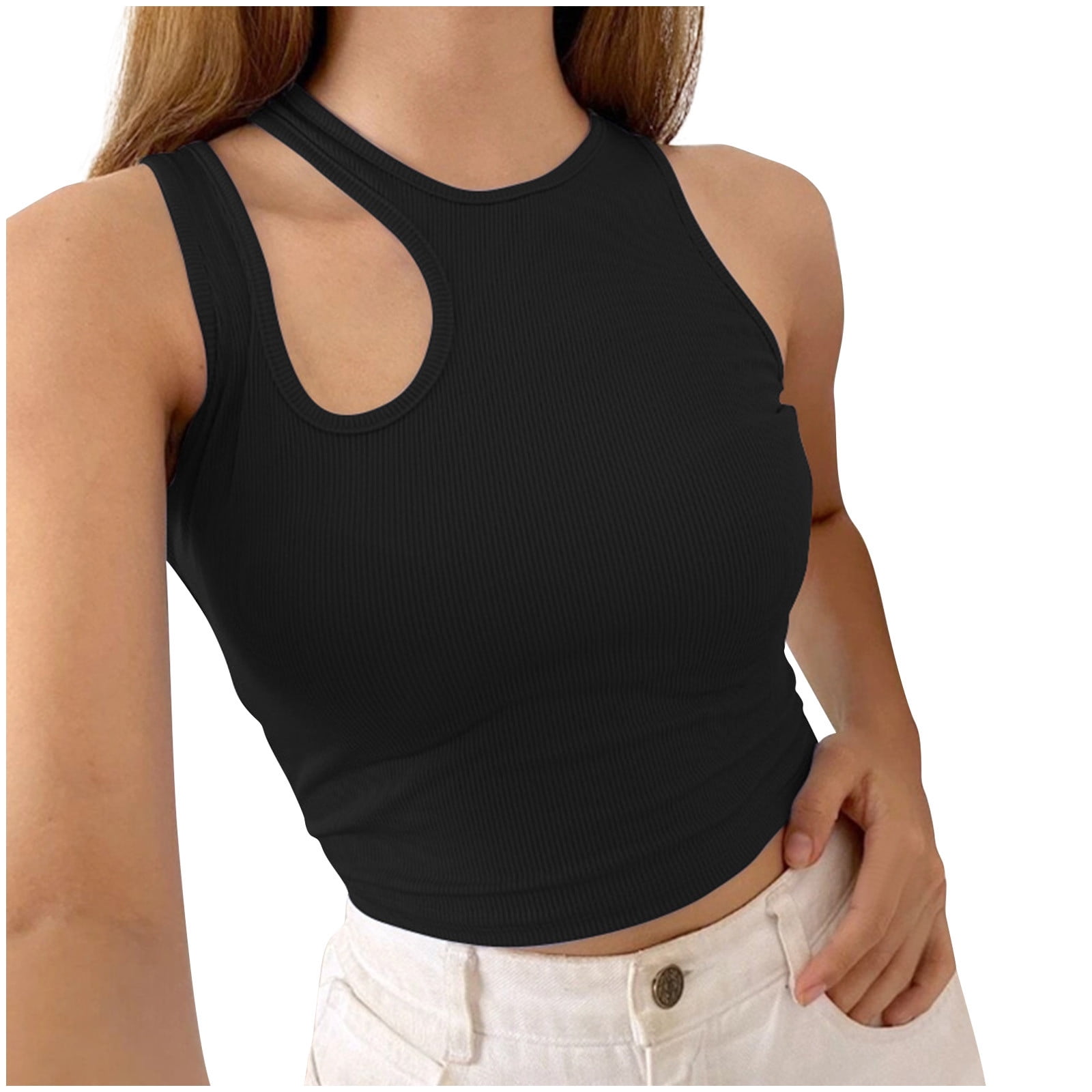 Women’s Letter Graphic Crop Tee – Short Sleeve, Slim Fit, Contrast Binding, Casual Pullover T-Shirt