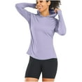 thumbnail image 1 of RYRJJ Women's UPF 50+ Sun Protection Hoodie Breathable Stretch Hiking Shirts Long Sleeve Pullover Tops for Running Outdoor Workout(Purple,S), 1 of 9