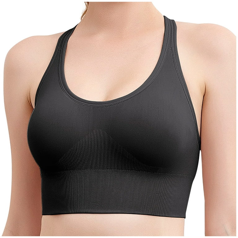 Popular Basics gray sports bra size Large