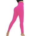thumbnail image 1 of RYRJJ Women's Yoga Pants High Waisted Butt Lifting Gym Athletic Leggings Tummy Control Workout Compression Leggings(Hot Pink,L), 1 of 4