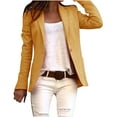 thumbnail image 1 of RYRJJ Womens Casual Blazers Long Sleeve Lapel Open Front Button Work Business Blazer Jackets with Pockets(Khaki,M), 1 of 4