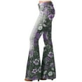 thumbnail image 1 of RYRJJ Womens Floral Lace Flare Jeans High Waisted Stretch Bell Bottom Jeans Boho Bootcut Denim Palazzo Pants(Dark Gray,L), 1 of 5