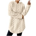 thumbnail image 1 of RYRJJ Womens Fuzzy Hoodies Pullover Oversized Hooded Sweatshirt Lightweight Fall Winter Warm Sherpa Fleece Hoodie(Beige,XL), 1 of 9