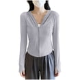 thumbnail image 1 of RYRJJ Womens Lightweight UPF 50+ Athletic Jacket Slim Fit Hooded Sun Shirts Long Sleeve Sun Protection Full Zip Hoodie with Thumb Hole, 1 of 7