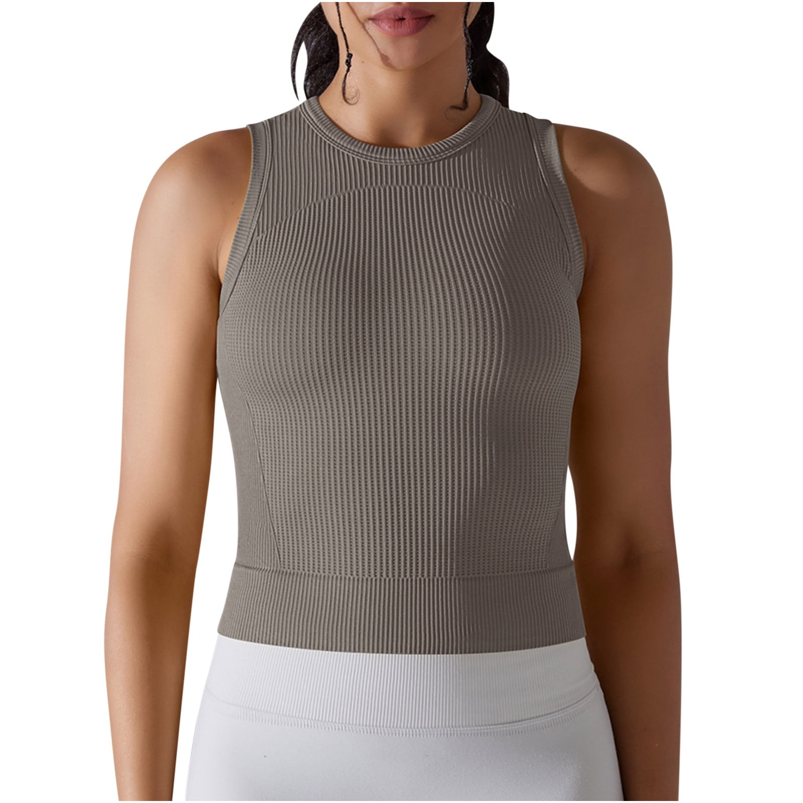 CRZ YOGA Butterluxe Workout Tank Tops for Women Padded Racerback Yoga Camisole Walmart