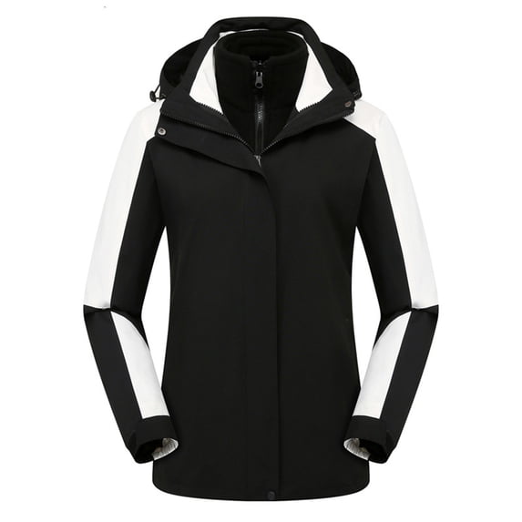 RYRJJ Womens Ski Jackets Waterproof Fleece Snow Coat 3 in 1 Snowboarding Jackets Outdoor Winter Warm Windbreaker Raincoat
