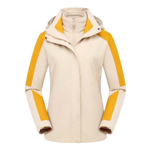 RYRJJ Womens Ski Jackets Waterproof Fleece Snow Coat 3 in 1 Snowboarding Jackets Outdoor Winter Warm Windbreaker Raincoat