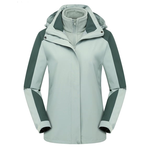 RYRJJ Womens Ski Jackets Waterproof Fleece Snow Coat 3 in 1 Snowboarding Jackets Outdoor Winter Warm Windbreaker Raincoat