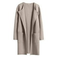 thumbnail image 1 of RYRJJ Womens Trench Coat Long Wool Pea Coats Winter Casual Overcoat Lapel Collar Jacket Outerwear with Pockets(Khaki,S), 1 of 5