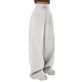 thumbnail image 1 of RYRJJ Womens Wide Leg Dress Pants Belted High Waisted Slacks Pants Business Casual Work Palazzo Trousers with Pockets(White;L), 1 of 7