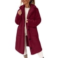 thumbnail image 1 of RYRJJ Womens Winter Coats Faux Fur Fuzzy Sherpa Fleece Jacket Casual Lapel Button Down Long Pockets Warm Teddy Outwear, 1 of 9