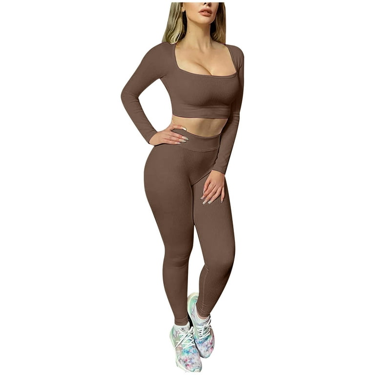 https://i5.walmartimages.com/seo/RYRJJ-Workout-Outfits-for-Women-2-Piece-Ribbed-Exercise-Long-Sleeve-Slim-Crop-Tops-Tummy-Control-High-Waist-Leggings-Active-Yoga-Set-Brown-S_2963dadd-9c67-4e85-81e2-8927a63d2bf5.12f2e3007f4c78f67d9f239b3fb6b56d.jpeg?odnHeight=768&odnWidth=768&odnBg=FFFFFF