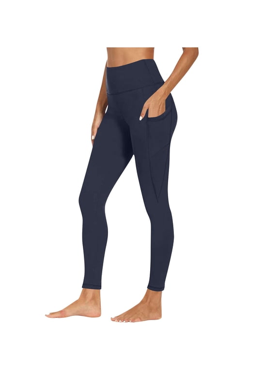 Yoga Pants for Women with Pockets Tummy Control High Waisted Leggings Workout Sports Running Athletic Tight Pants