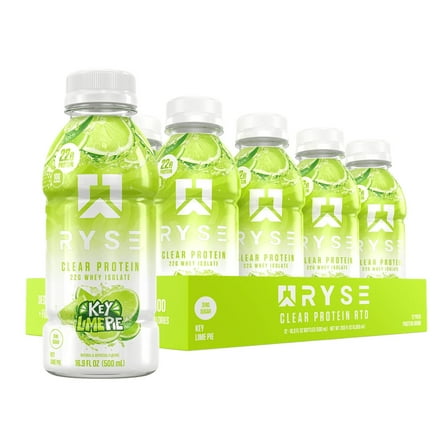 RYSE Clear Protein Shake Ready-To-Drink - Key Lime Pie - 12 Pack