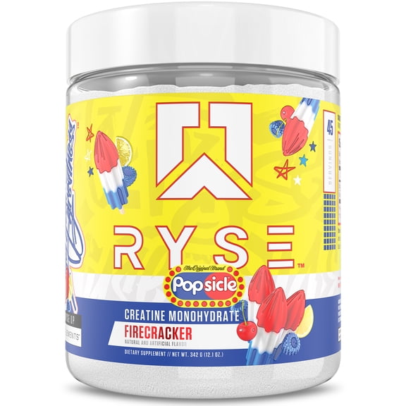 RYSE Creatine Monohydrate Micronized Powder - Popsicle Firecracker - 45 Servings
