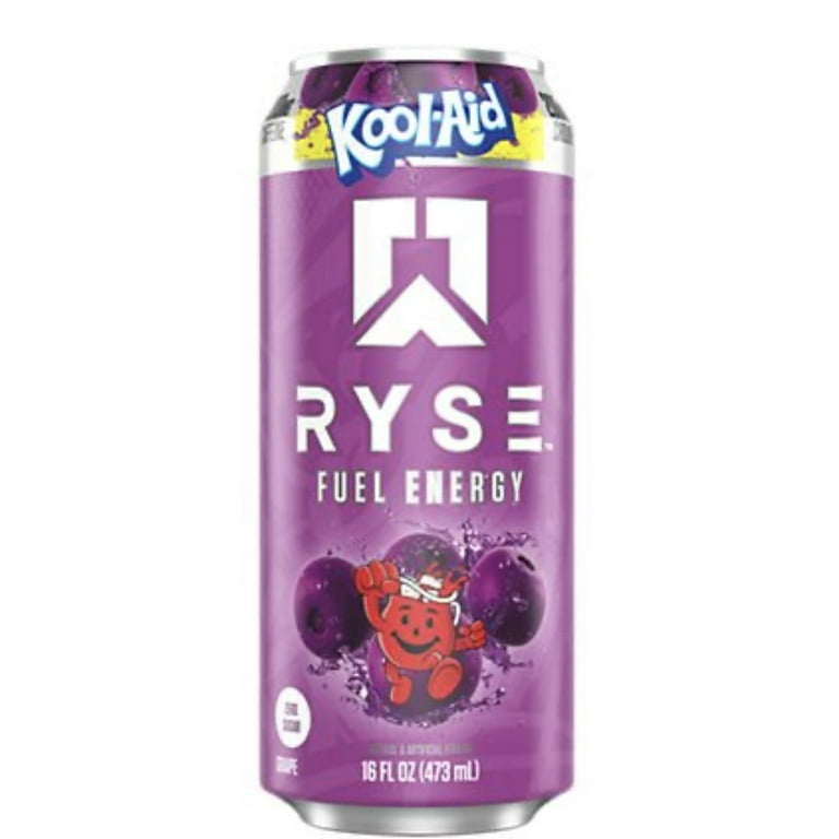 RYSE Energy Kool Aid Grape Energy Drink, 16oz Can, Sugar Free