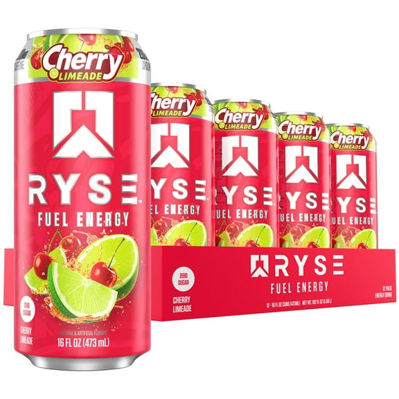 RYSE Fuel Energy Drink - Cherry Limeade - Sugar Free - 16 fl oz (12-Pack)