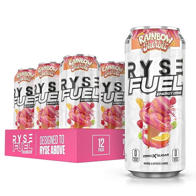 RYSE Fuel Sugar Free Energy Drink Vegan Friendly, Gluten Free No