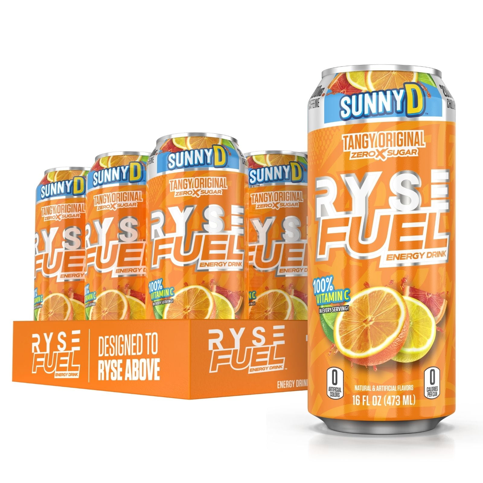 RYSE Fuel Energy Drink Vegan, Gluten, Sugar Free 0 Calorie 12