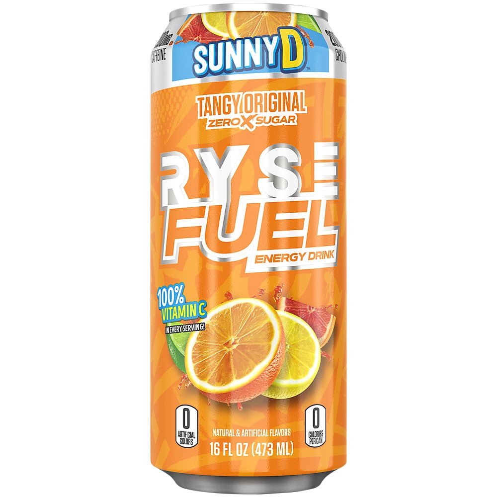RYSE Fuel Sugar Free Energy Drink Vegan Friendly, Gluten Free No