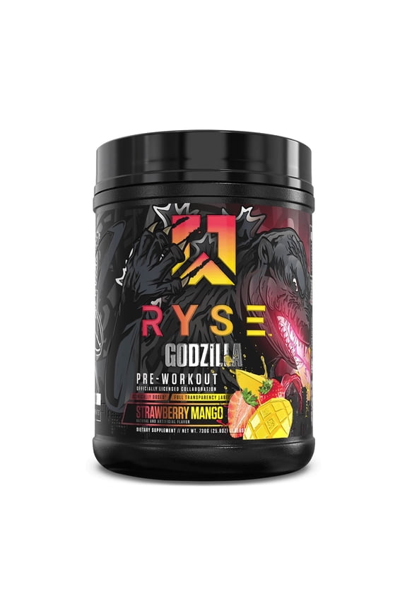 RYSE Godzilla X Noel Deyzel Pre Workout Powder - Strawberry Mango - 20/40 Servings
