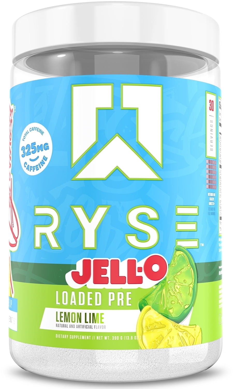 RYSE Loaded Daily Pre Workout Powder - Jell-O Lemon Lime
