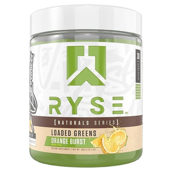 RYSE Loaded Greens Daily Superfood Powder - Orange Burst - 30 Servings