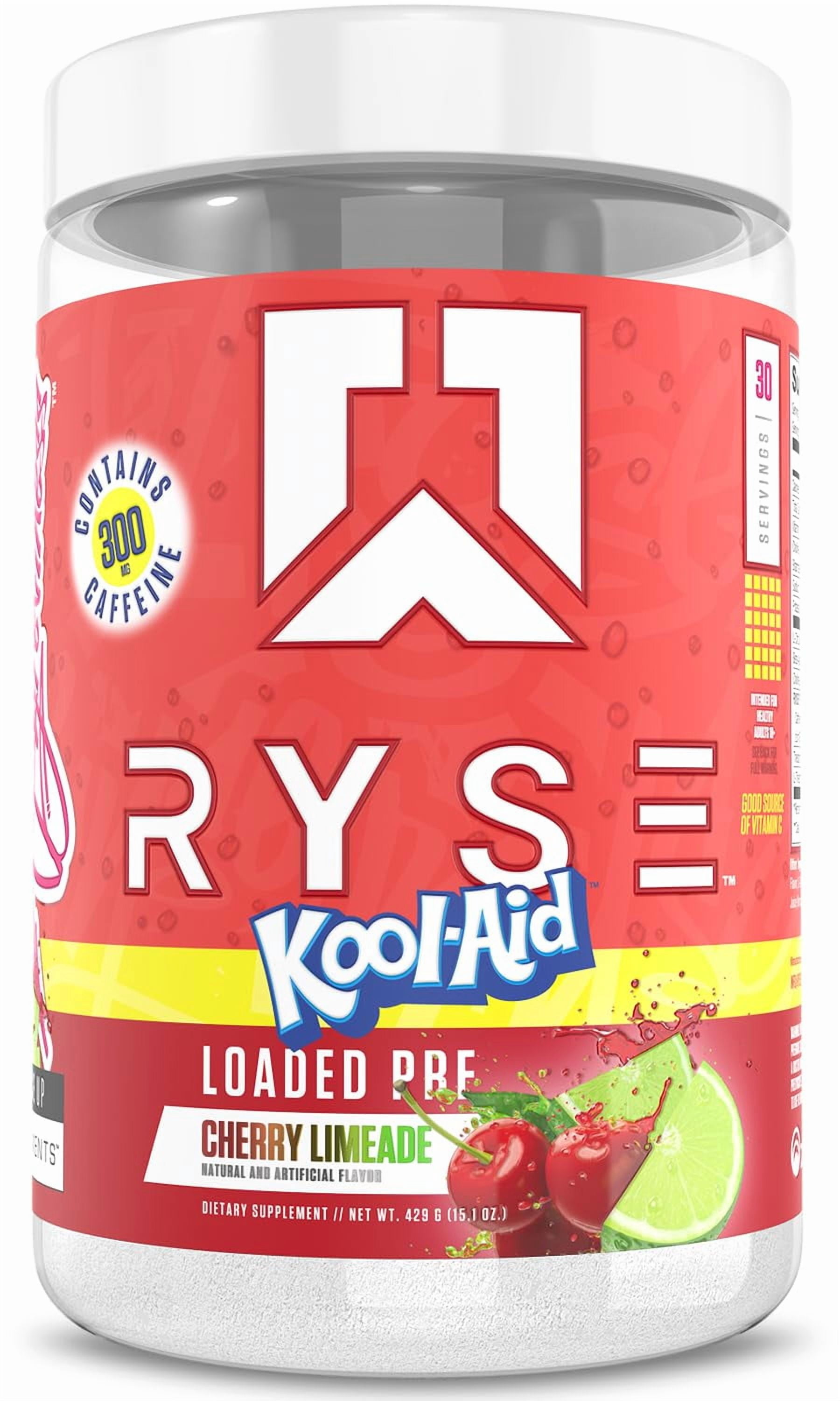 RYSE Loaded Daily Pre Workout Powder - Kool-Aid Cherry Limeade