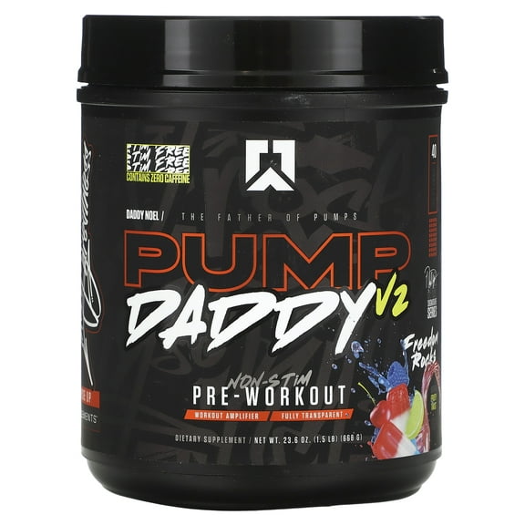 RYSE Pump Daddy V2 Pre Workout Powder - Freedom Rocks - 40 Servings