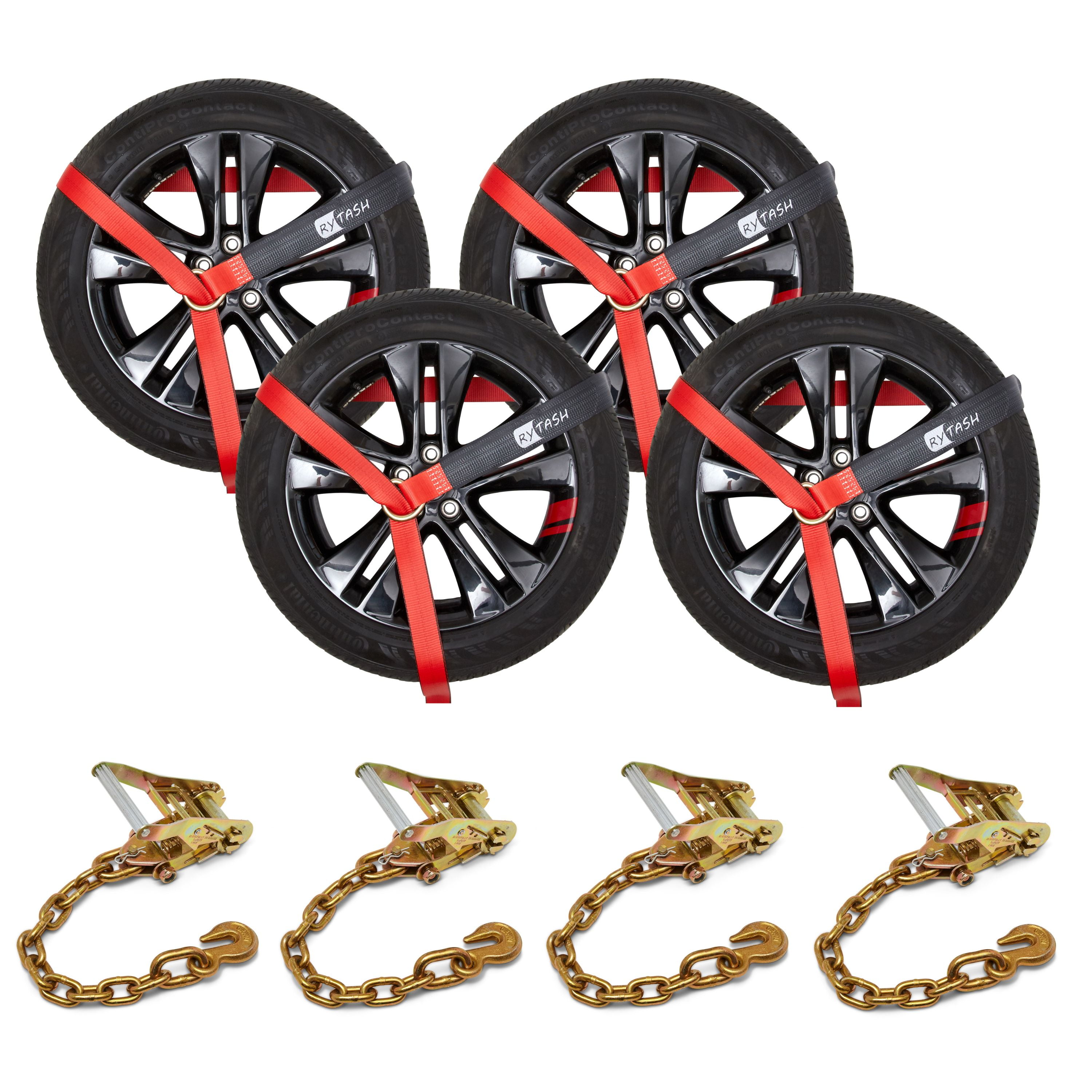 2 Pcs Car Tow Dolly Basket Tow Straps with Flat Hooks 17-21 Wheel Straps  Auto Tire Dolly Wheel Net
