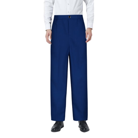 RYTAYY Children Boys Flat Front Dress Pants Solid Color Adjustable Waist Front Pockets Straight Leg Fit Long Slacks Fun & Vibrant Designs