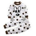 thumbnail image 1 of RYTAYY Children Boys Girls Clothing Sets Cute Cartoon Print Round Neck Long Sleeve Pullover and Elastic Slacks 2-Pack Sleepwear Comfortable Daily Wear Fashionable & Breathable, 1 of 3