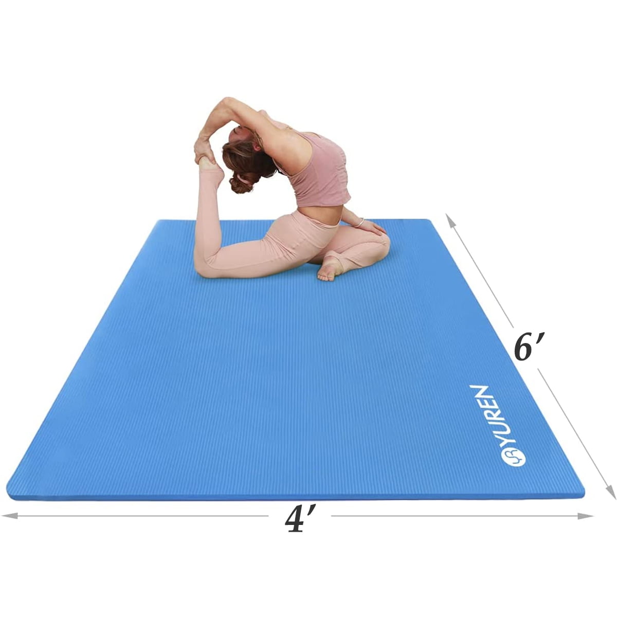 RYTMAT Extra Large Yoga Mat 78x51 10mm Thick Foam Exercise Mats Floor  Pilates Workout Matt Black 